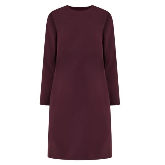 Ann Taylor Long Sleeve Shift Dress Purple Mini Workwear 10 - Picture 3 of 5